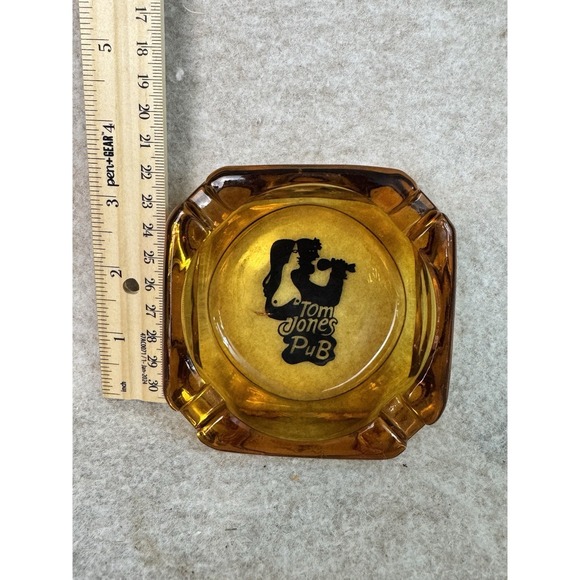Other - Tom Jones Vintage 1960's 1970's Ashtray Amber Glass
